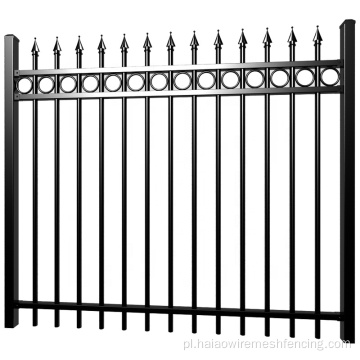 Najlepsza jakość litego czarnego metalowego panelu ogrodzenia rur